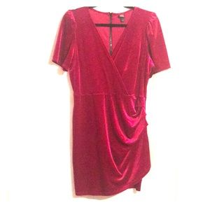 Velvet wrap dress